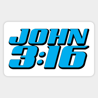 John 3:16 Bible Verse 2 White Version Sticker